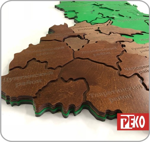 Деревянная карта мира из дерева