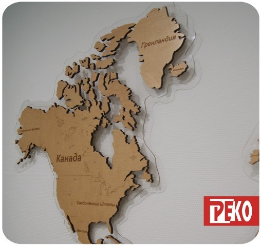 Карта мира из дерева Казань купить