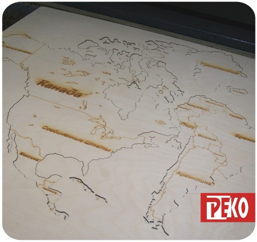 Карта мира из дерева на стену заказать